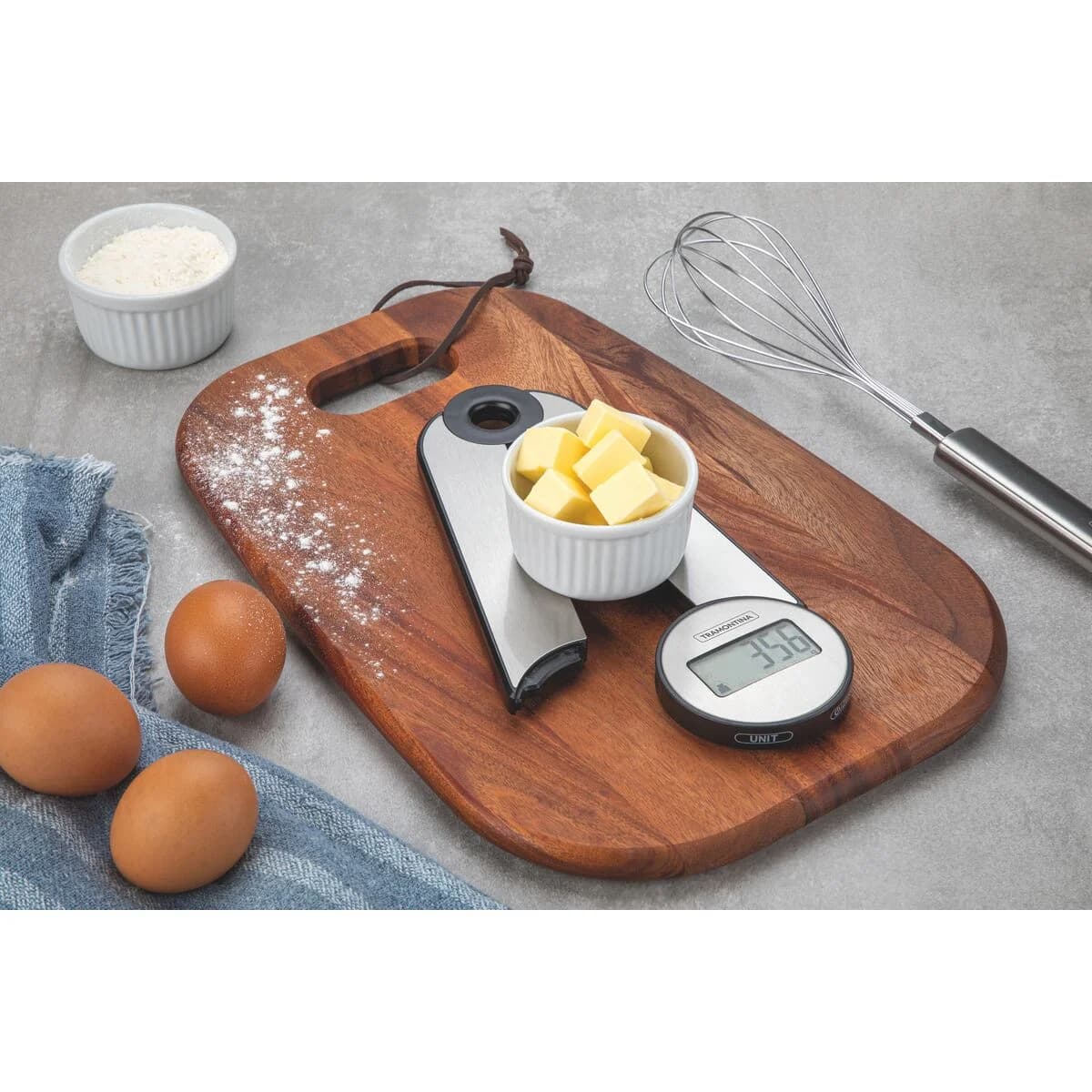 Balanza Digital Tramontina Adatto Plegable Cocina Acero Inox — imagen 4 de 4