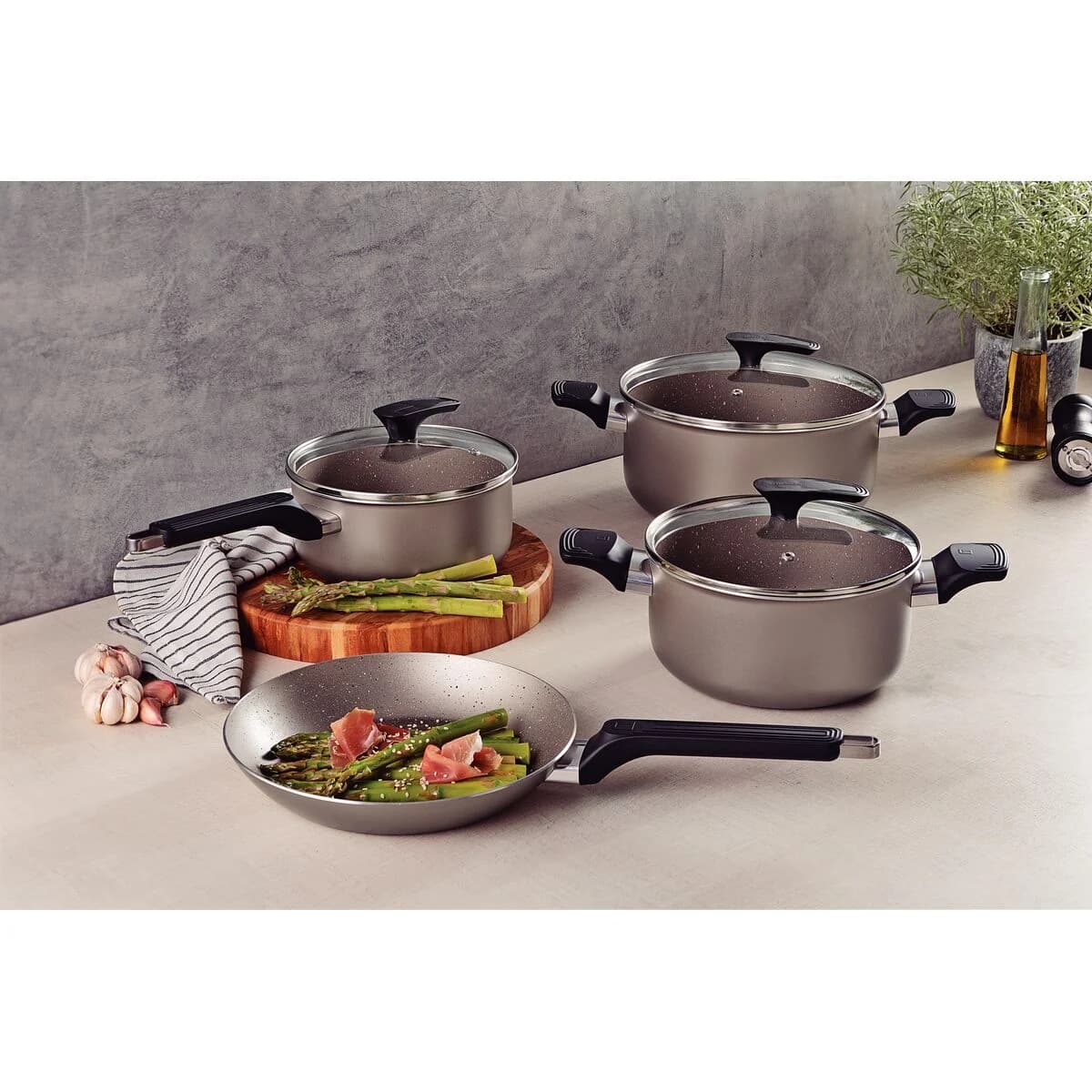 Bateria de Cocina Tramontina Milazzo Ollas 4 Piezas Teflon — imagen 4 de 4
