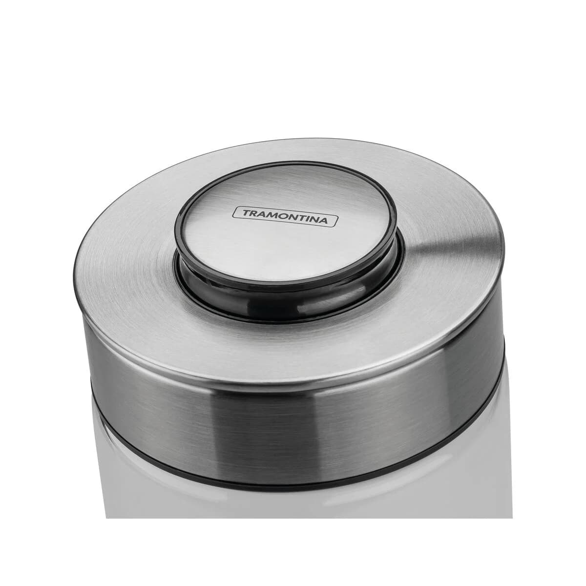 Frasco De Vidrio Tramontina Purezza Tapa Acero 1000 Ml — imagen 2 de 10