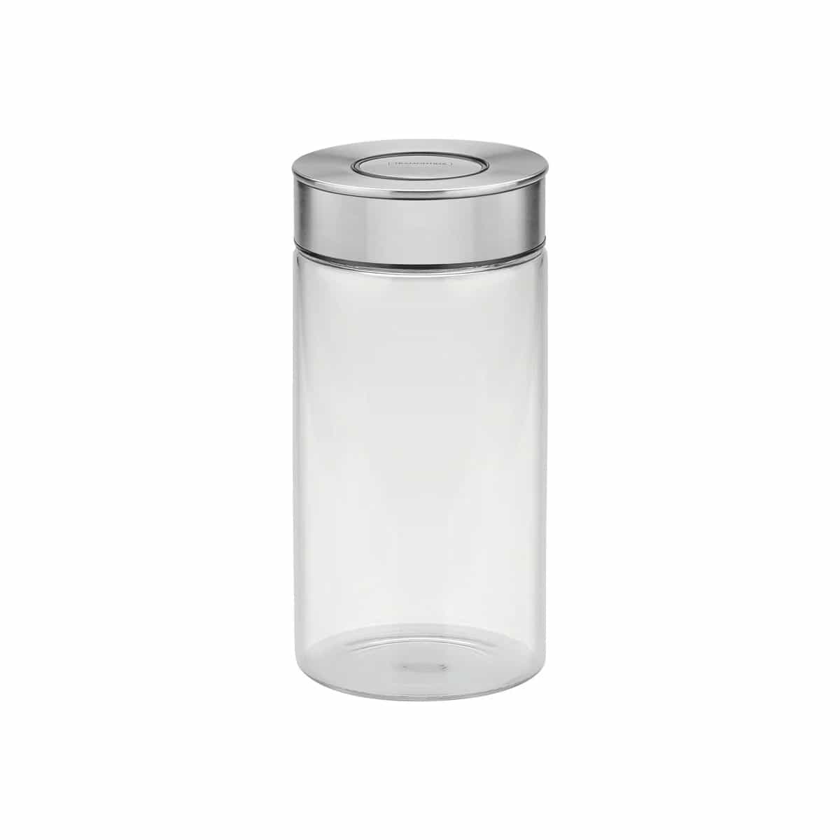 Frasco De Vidrio Tramontina Purezza Tapa Acero 1400 Ml