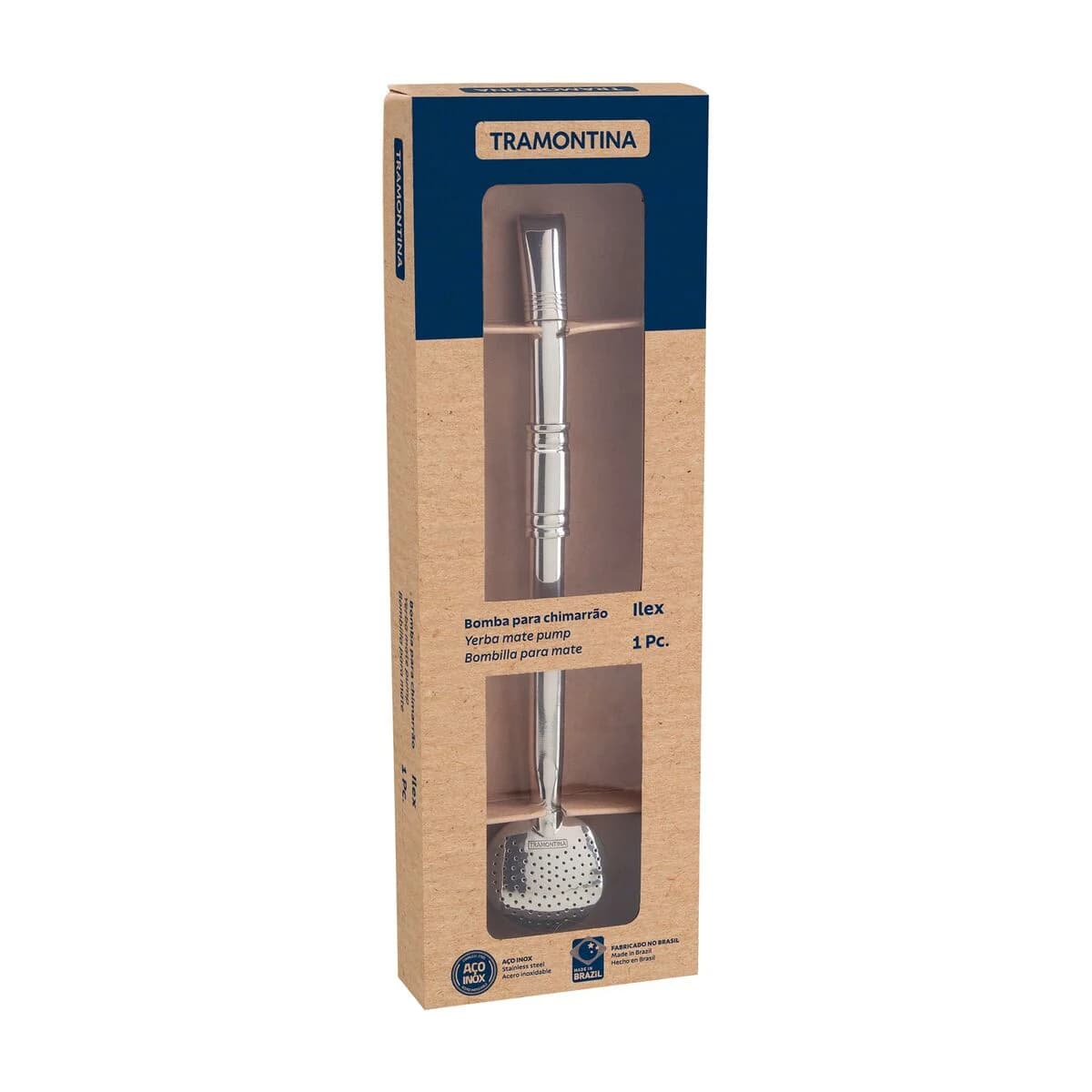 Bombilla Mate Tramontina Ilex en Acero Inoxidable 23 cm — imagen 2 de 4