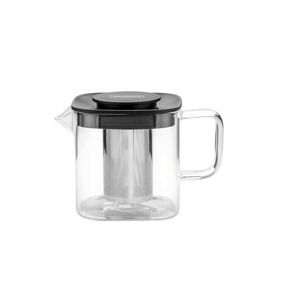 Tetera Vidrio Acero Inoxidable Infusor de 600 ml Tramontina
