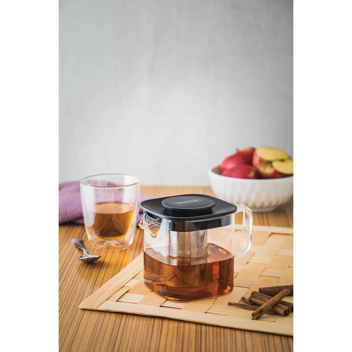 Tetera Vidrio Acero Inoxidable Infusor de 600 ml Tramontina — imagen 6 de 10