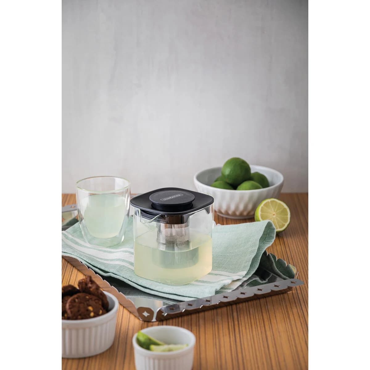 Tetera Vidrio Acero Inoxidable Infusor de 600 ml Tramontina — imagen 7 de 10