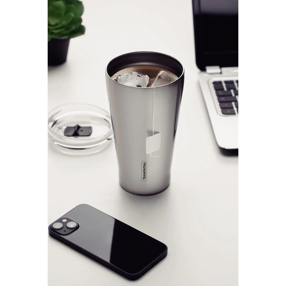 Vaso Termico Tramontina Exata Acero Inoxidable 550 ml — imagen 4 de 5