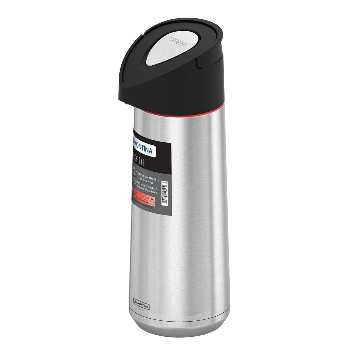 Termo con Sifon Tramontina Exata Acero Inoxidable 2 Litros — imagen 2 de 7