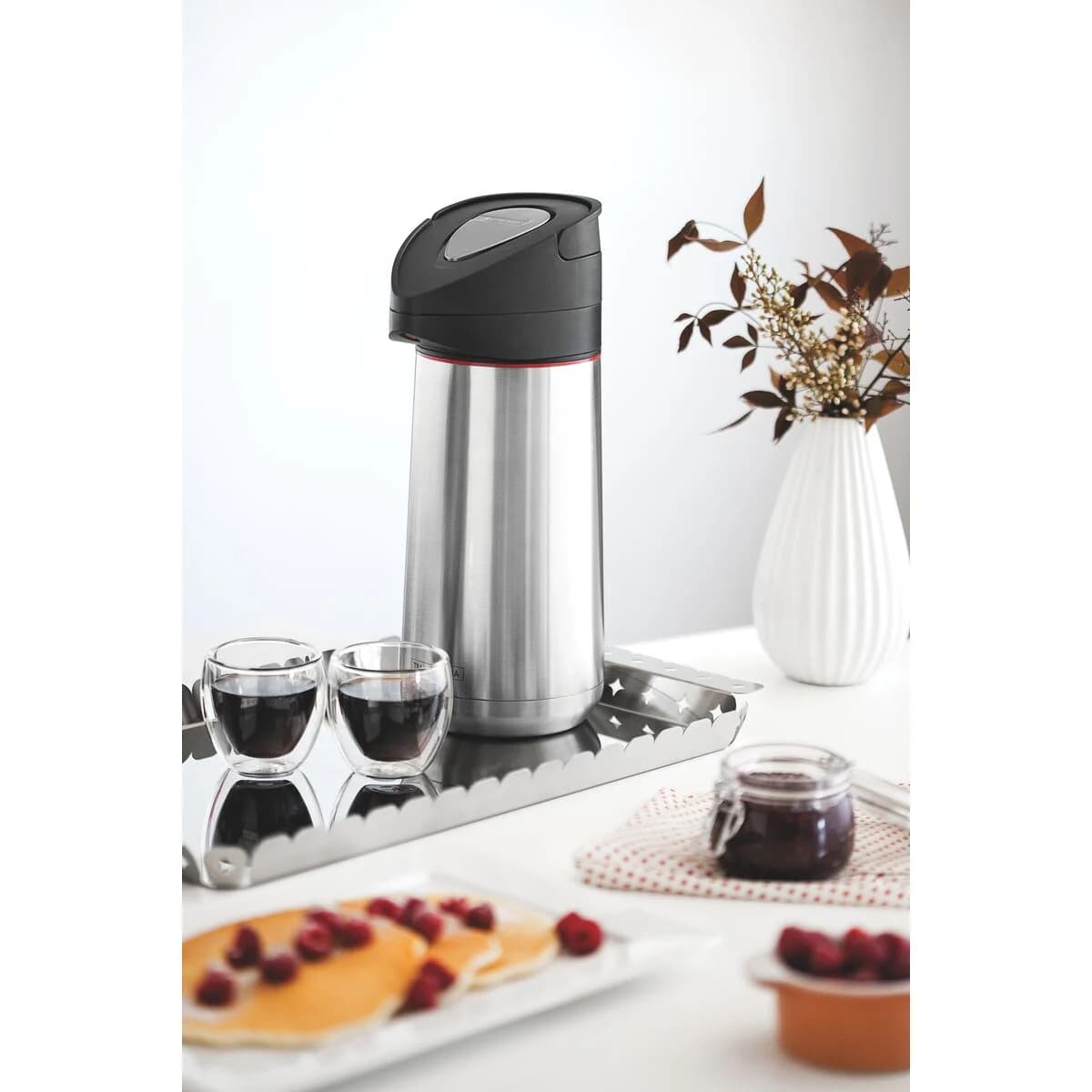 Termo con Sifon Tramontina Exata Acero Inoxidable 2 Litros — imagen 4 de 7