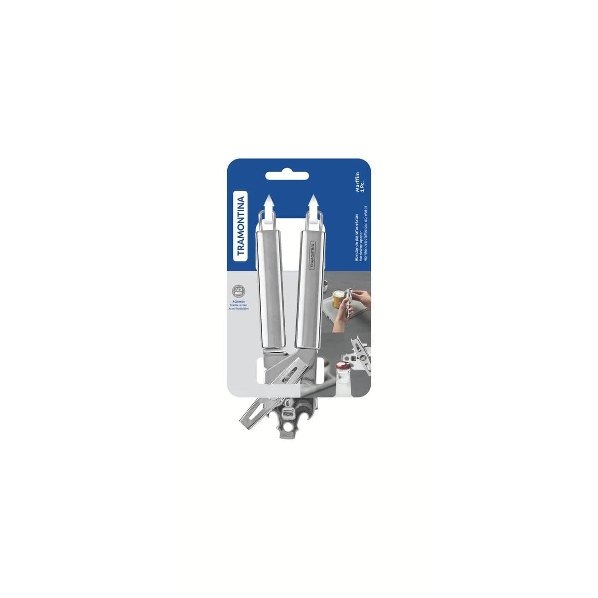 Abrelatas Tramontina Marffim de acero inoxidable 20.3 cm — imagen 2 de 5