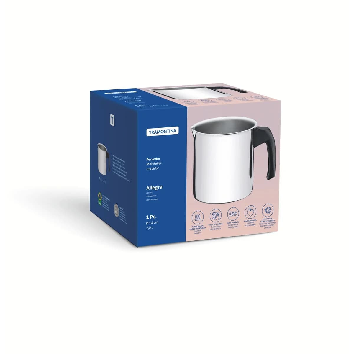 Hervidor Tramontina Allegra Acero Inoxidable 14 Cm 2 Lts — imagen 2 de 4