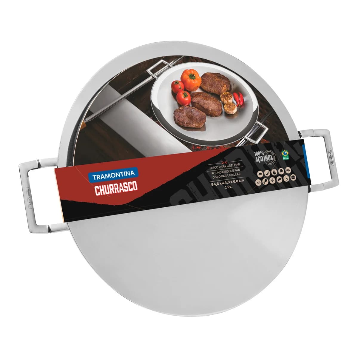 Disco Para Grillar Tramontina Acero Inoxidable 3,5 L — imagen 2 de 4