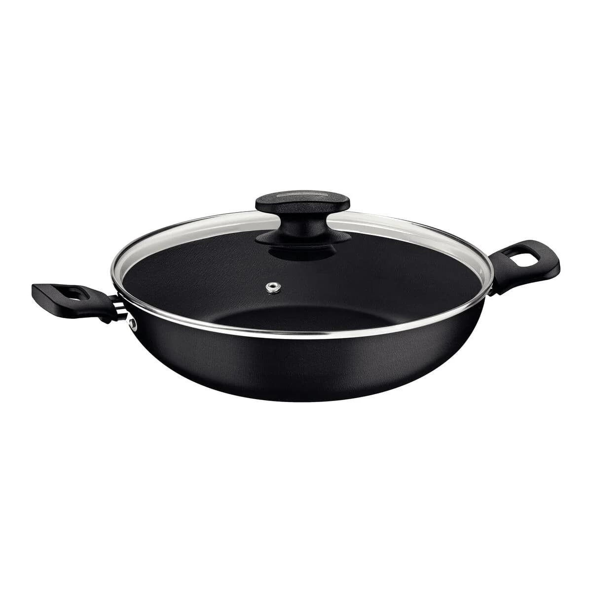 Wok Tramontina Antiadherente Loreto 28 cm 3,3 Litros Negro