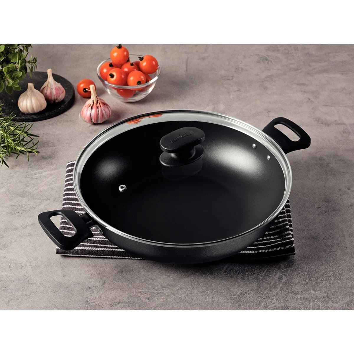 Wok Tramontina Antiadherente Loreto 28 cm 3,3 Litros Negro — imagen 3 de 3