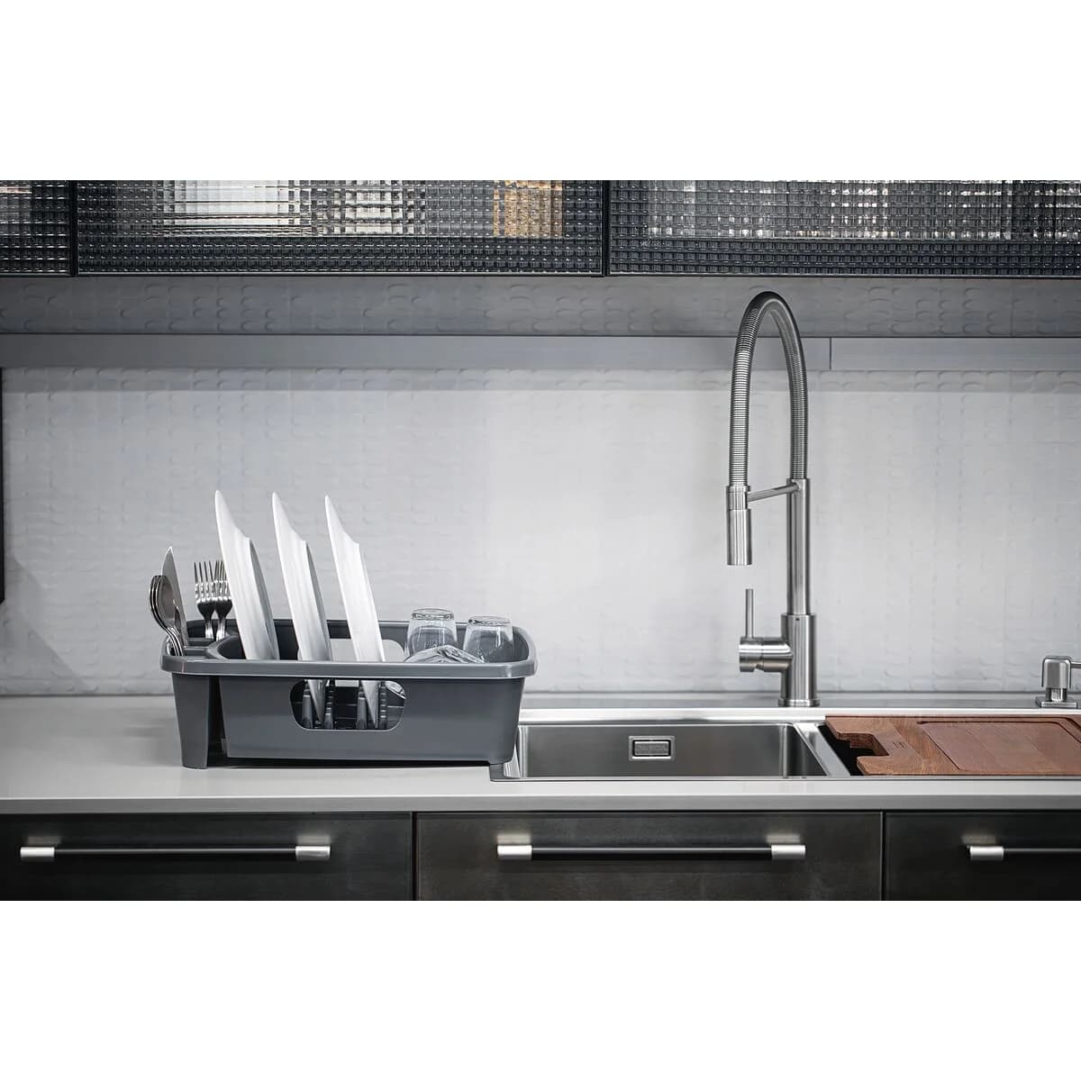 Escurridor de Platos Tramontina Plastico Plurale Gris — imagen 2 de 3