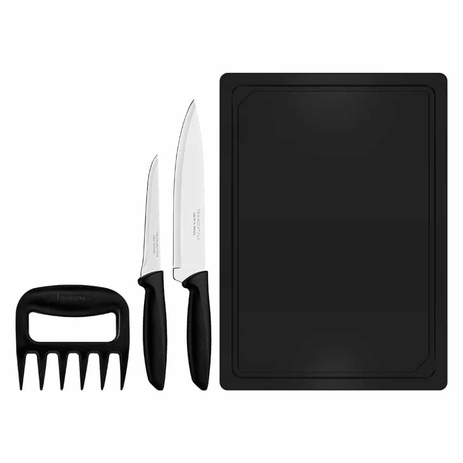 Juego de Cuchillas Tramontina Con Tabla Plenus Acero Inox