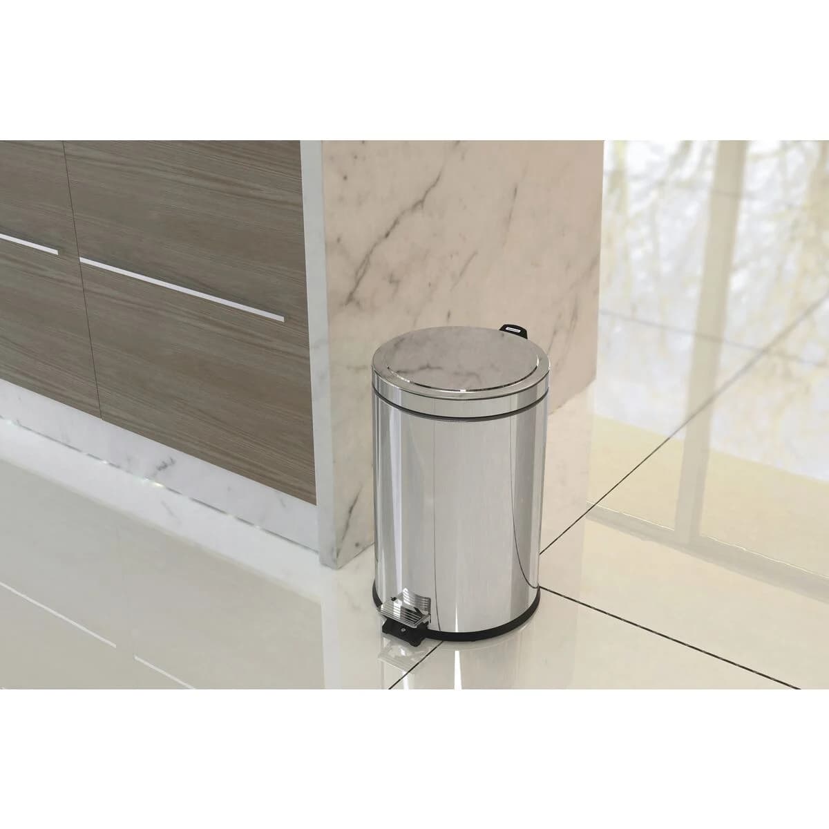 Basurero de Acero Inox con Pedal Brasil 12 L Tramontina — imagen 6 de 7
