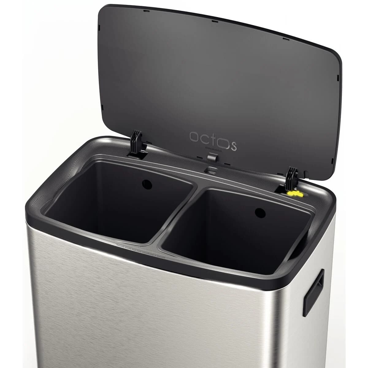 Basurero en Acero Inox Pedal Tramontina Octos 15+15 litros — imagen 3 de 4