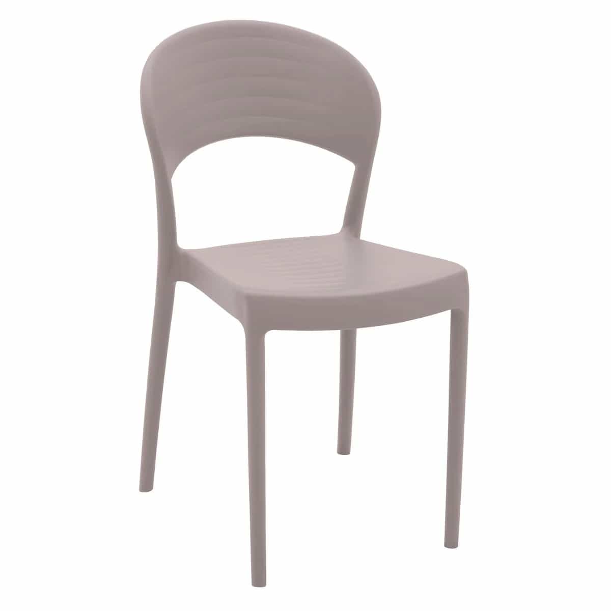 Silla Tramontina Sissi con Respaldo Cerrado Gris ECO