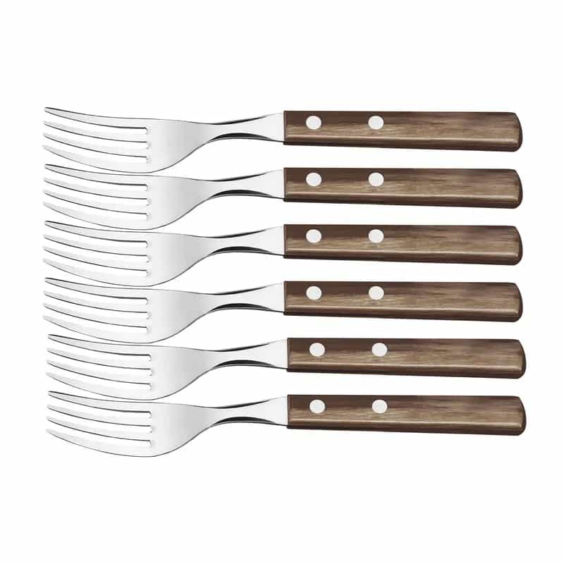 Tenedor De Mesa Polywood Tramontina Acero Inox X6 Unid.