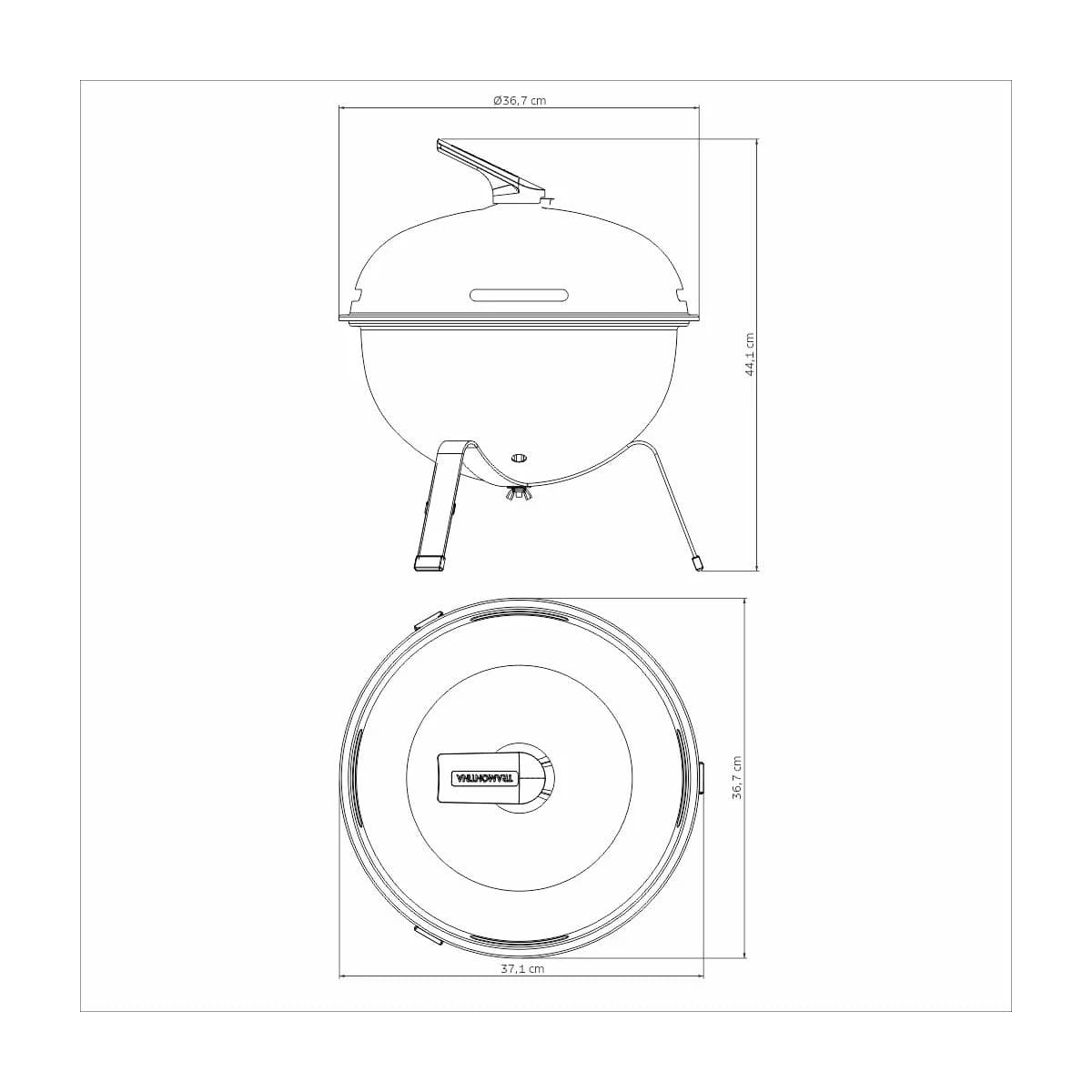 Parrilla Grill A Carbon Tramontina Portatil Tcp-320l — imagen 6 de 7