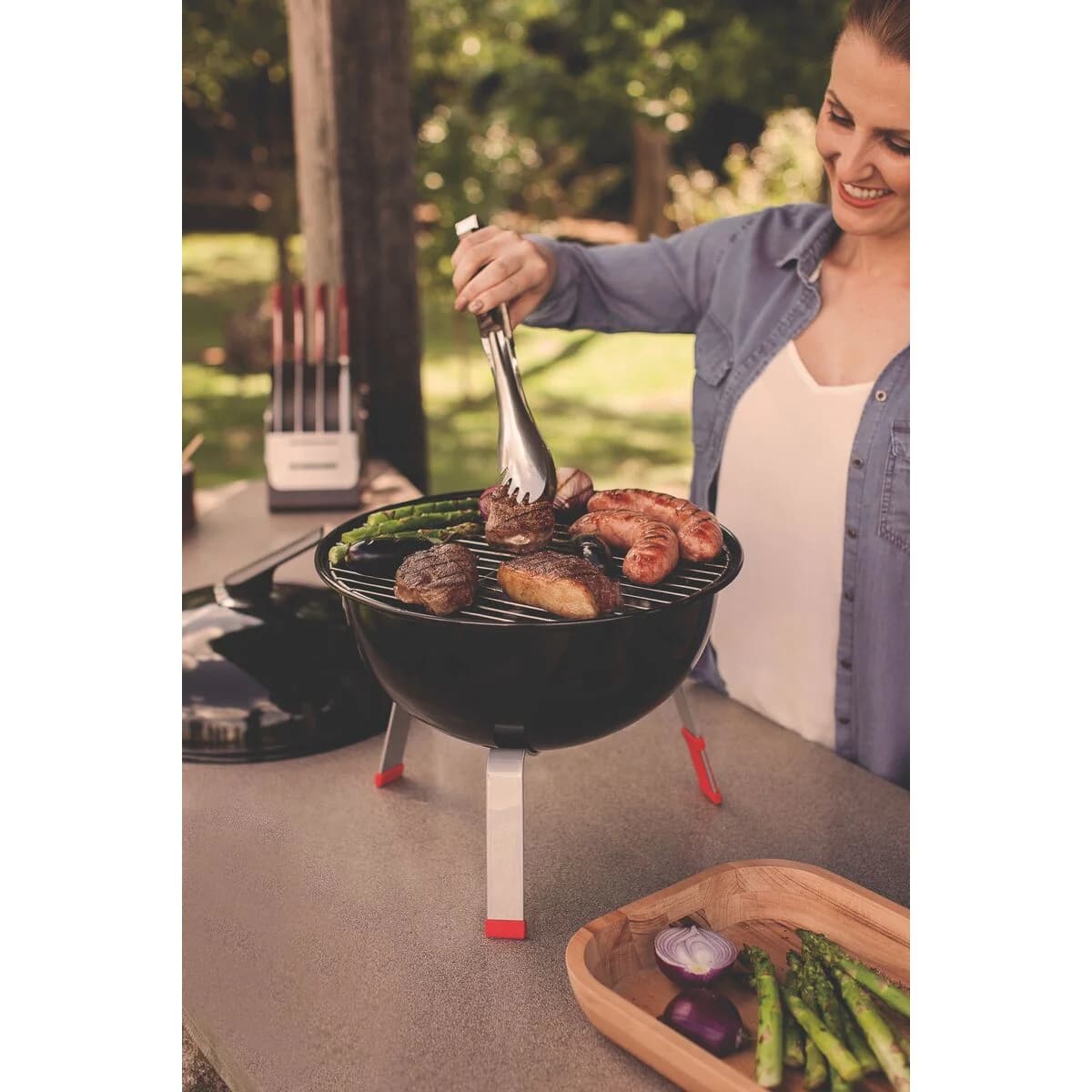 Parrilla Grill A Carbon Tramontina Portatil Tcp-320l — imagen 7 de 7