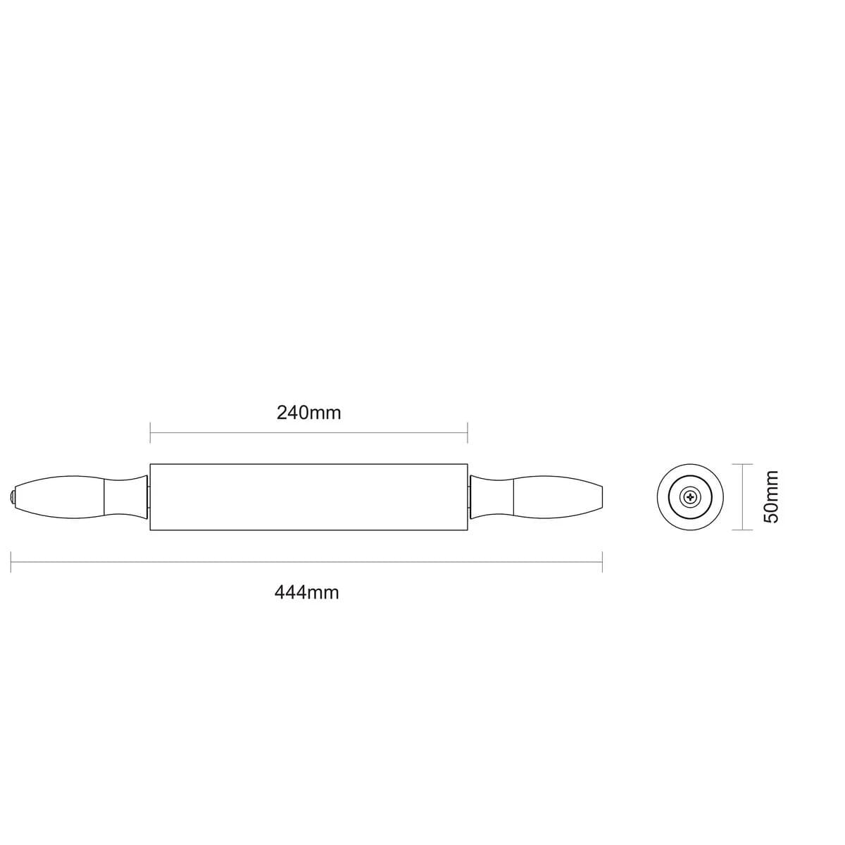 Palote de amasar móvil de madera maciza Tramontina Utilínea 44.5 cm — imagen 2 de 2