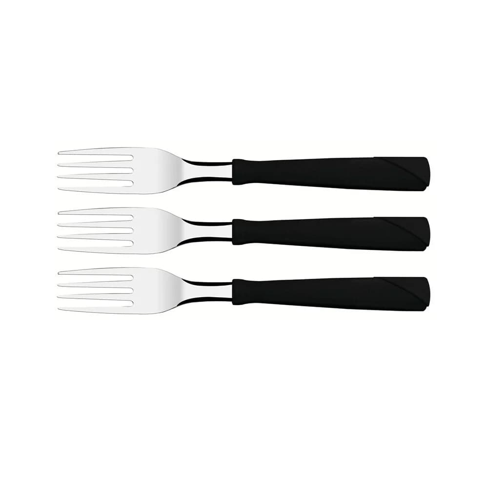 Tenedor De Mesa Tramontina New Kolor X3 Unid Negro — imagen 1 de 3
