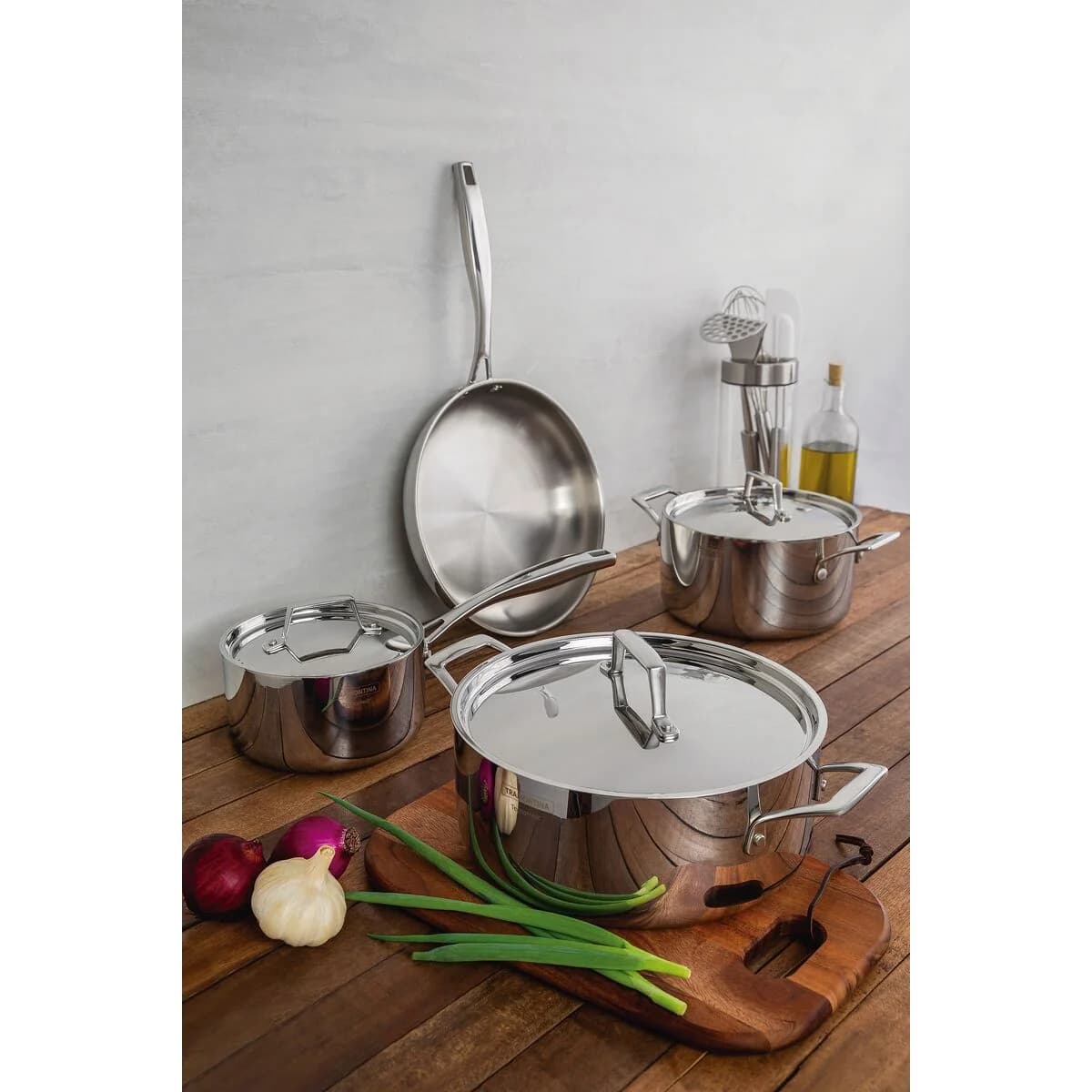 Bateria de Cocina Tramontina Ollas Induccion Grano 4 Piezas Acero Inoxidable — imagen 5 de 10