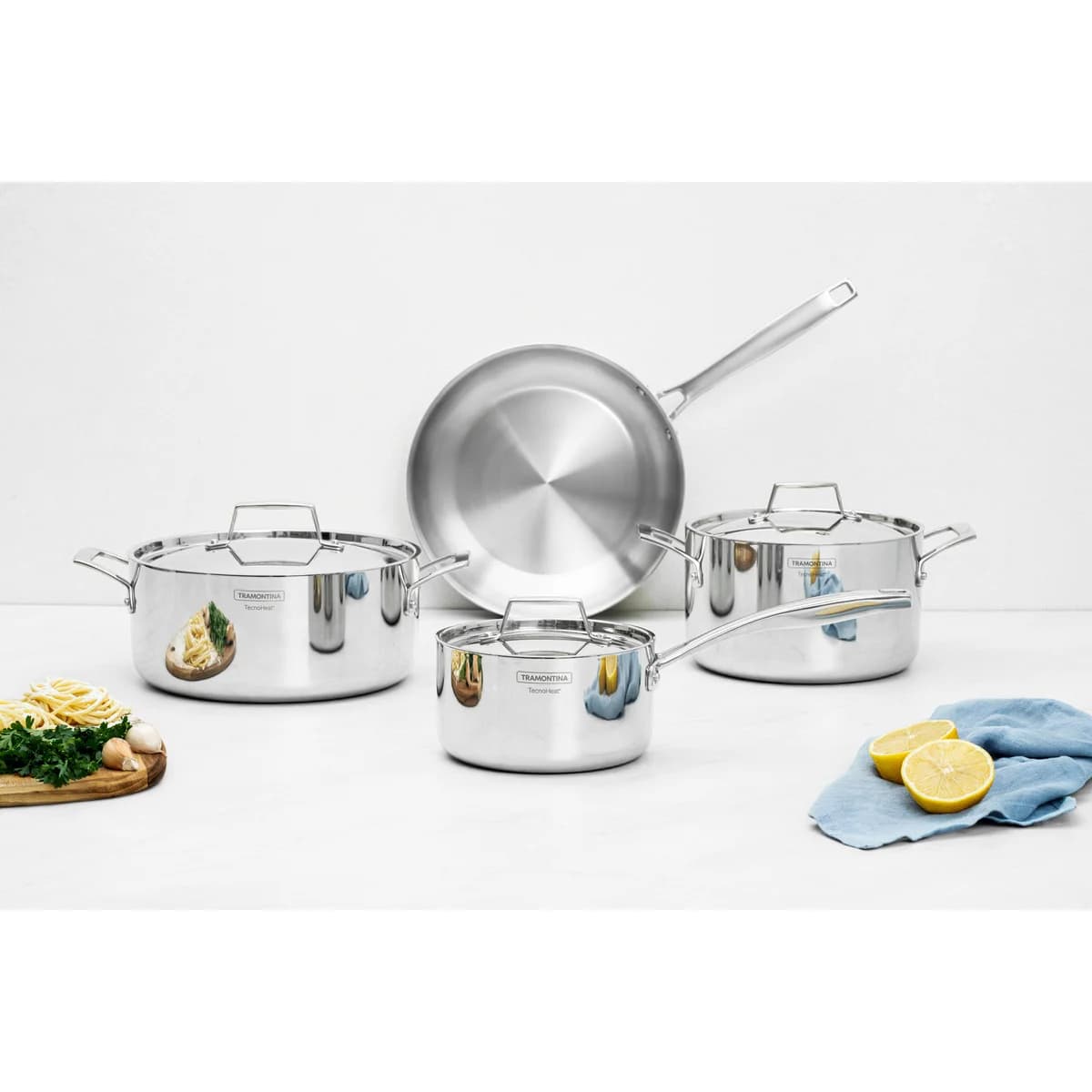 Bateria de Cocina Tramontina Ollas Induccion Grano 4 Piezas Acero Inoxidable — imagen 7 de 10