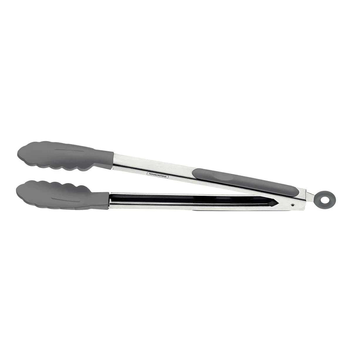 Pinza multiuso de silicona y acero inoxidable Tramontina Moldê 35 cm gris
