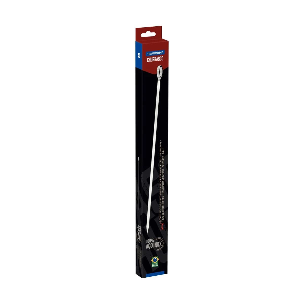 Pinchos Brochette Tramontina De Acero Inoxidable 20 Cm 6 Pz — imagen 3 de 4