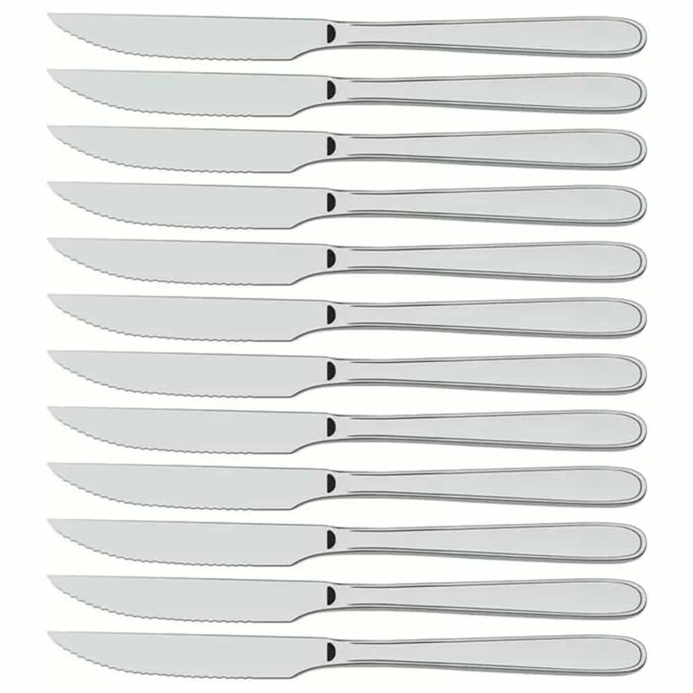 Cuchillo De Asado Tramontina Acero Inox Meresias X12 Unid.