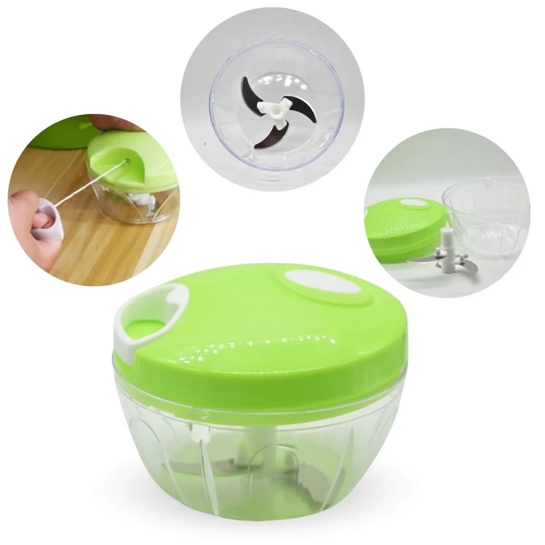 Procesador De Alimentos Manual Cortador Picadora 12.5x8.3cm — imagen 2 de 3