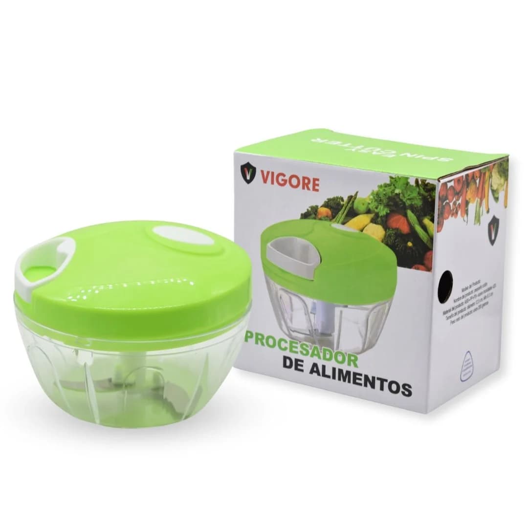 Procesador De Alimentos Manual Cortador Picadora 12.5x8.3cm — imagen 3 de 3