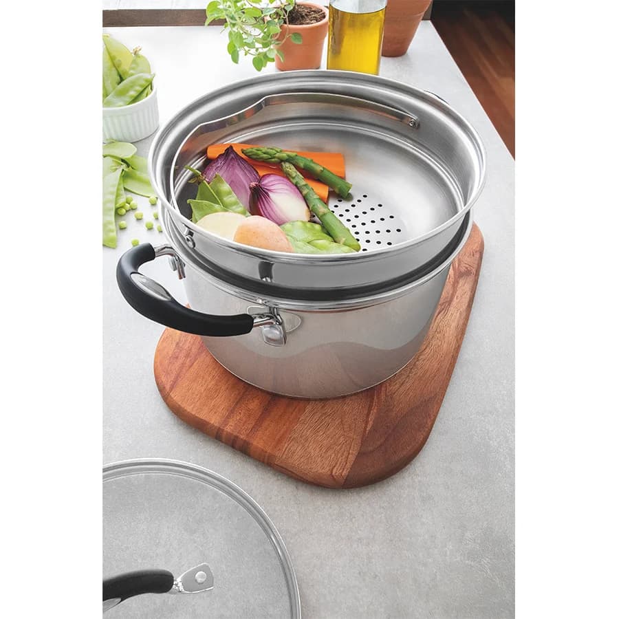Cacerola Olla Tramontina Induccion Con Vaporera 20 Cm 3,6 L — imagen 2 de 2