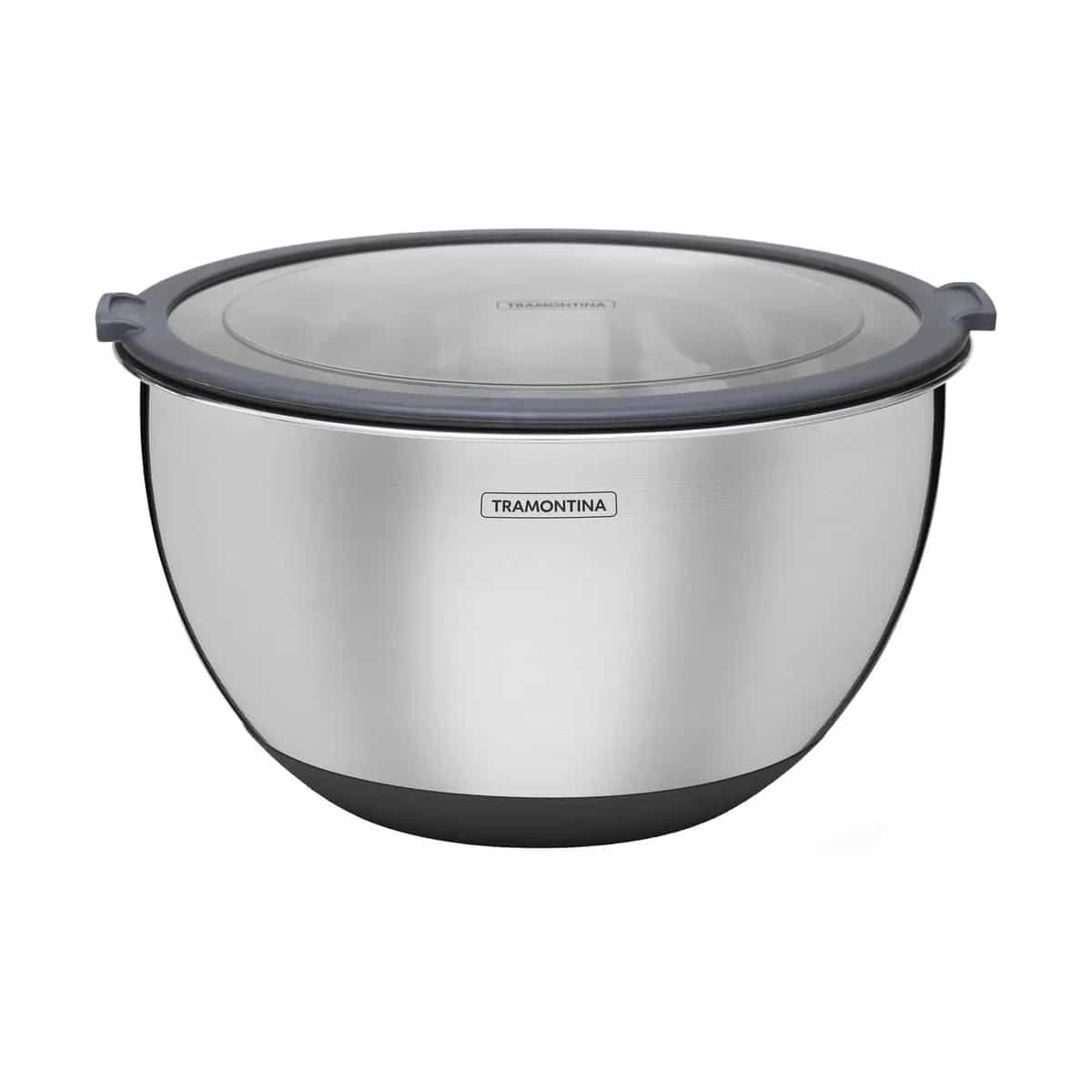 Bowl De Acero Inoxidable Con Tapa Tramontina 1500 Ml