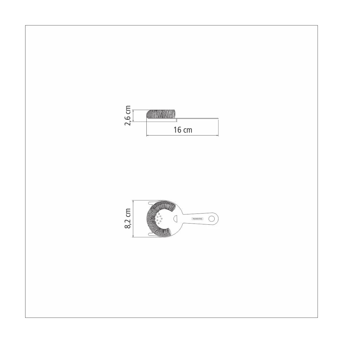 Colador De Cocteleria Acero Inoxidable Tramontina Bartender — imagen 2 de 5