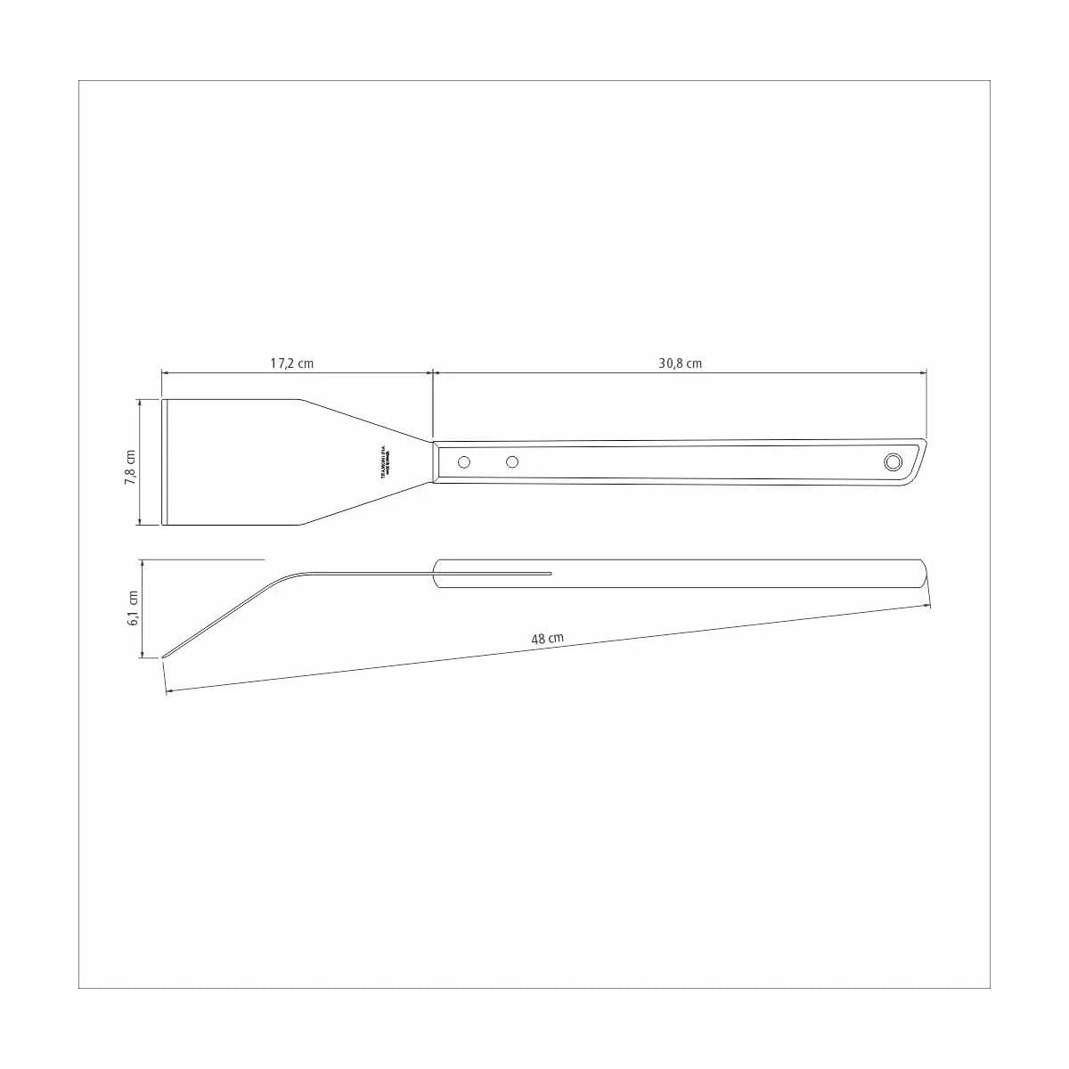 Espatula Para Asado Tramontina Churrasco Madera 48 Cm — imagen 3 de 3