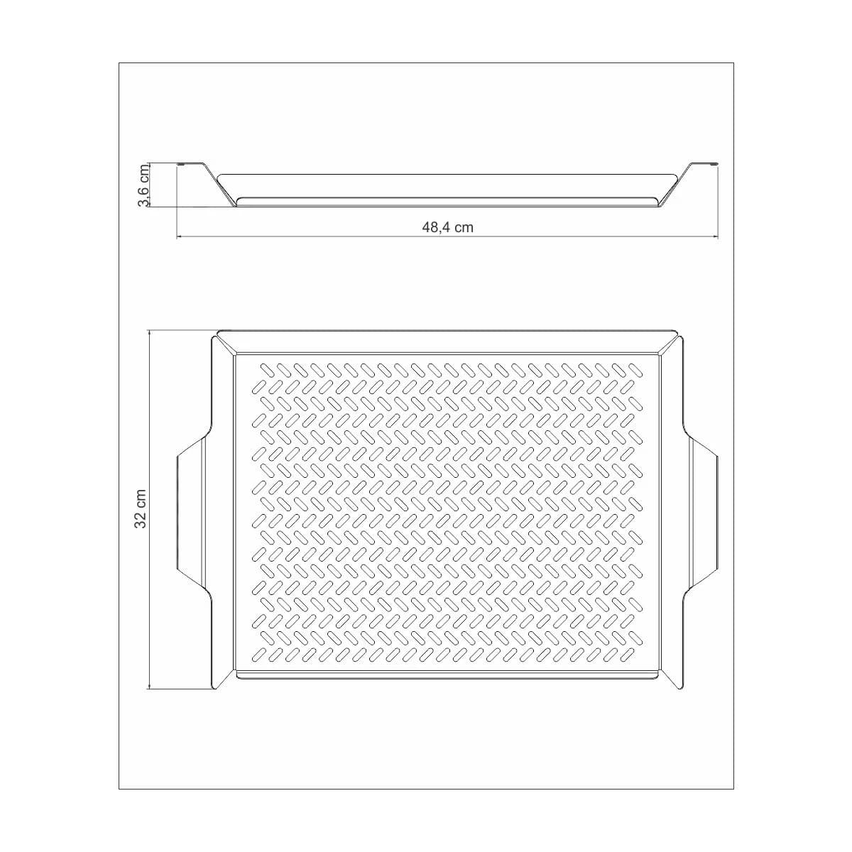 Asadera Tramontina Cosmos Pescado Acero Inox 48 X 32 Cm — imagen 4 de 6