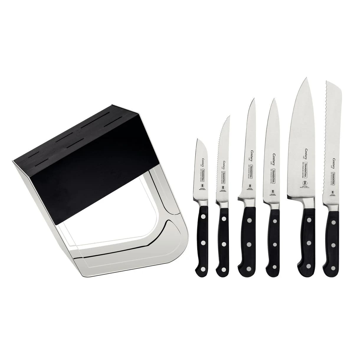 Juego De Cuchillos Tramontina Century Taco Acero Inox 7 Pz — imagen 2 de 4