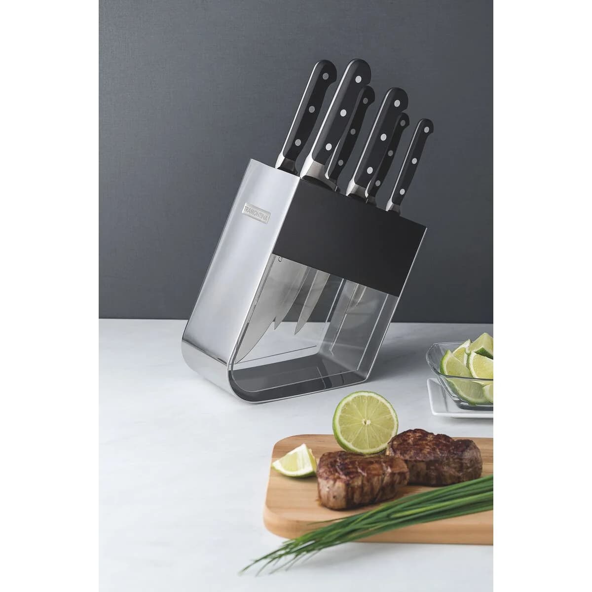Juego De Cuchillos Tramontina Century Taco Acero Inox 7 Pz — imagen 3 de 4