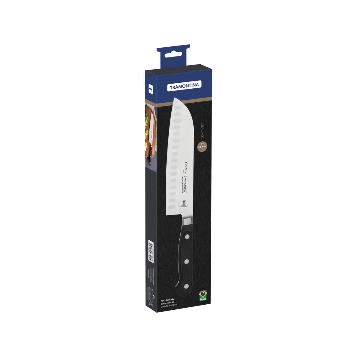 Cuchilla Santoku Tramontina Century Acero Inoxidable 7 PuLG — imagen 2 de 5