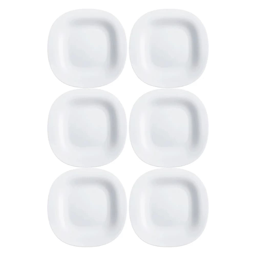Plato De Postre Vidrio Blanco Luminarc Carine 19 Cm X6 Unid — imagen 1 de 2