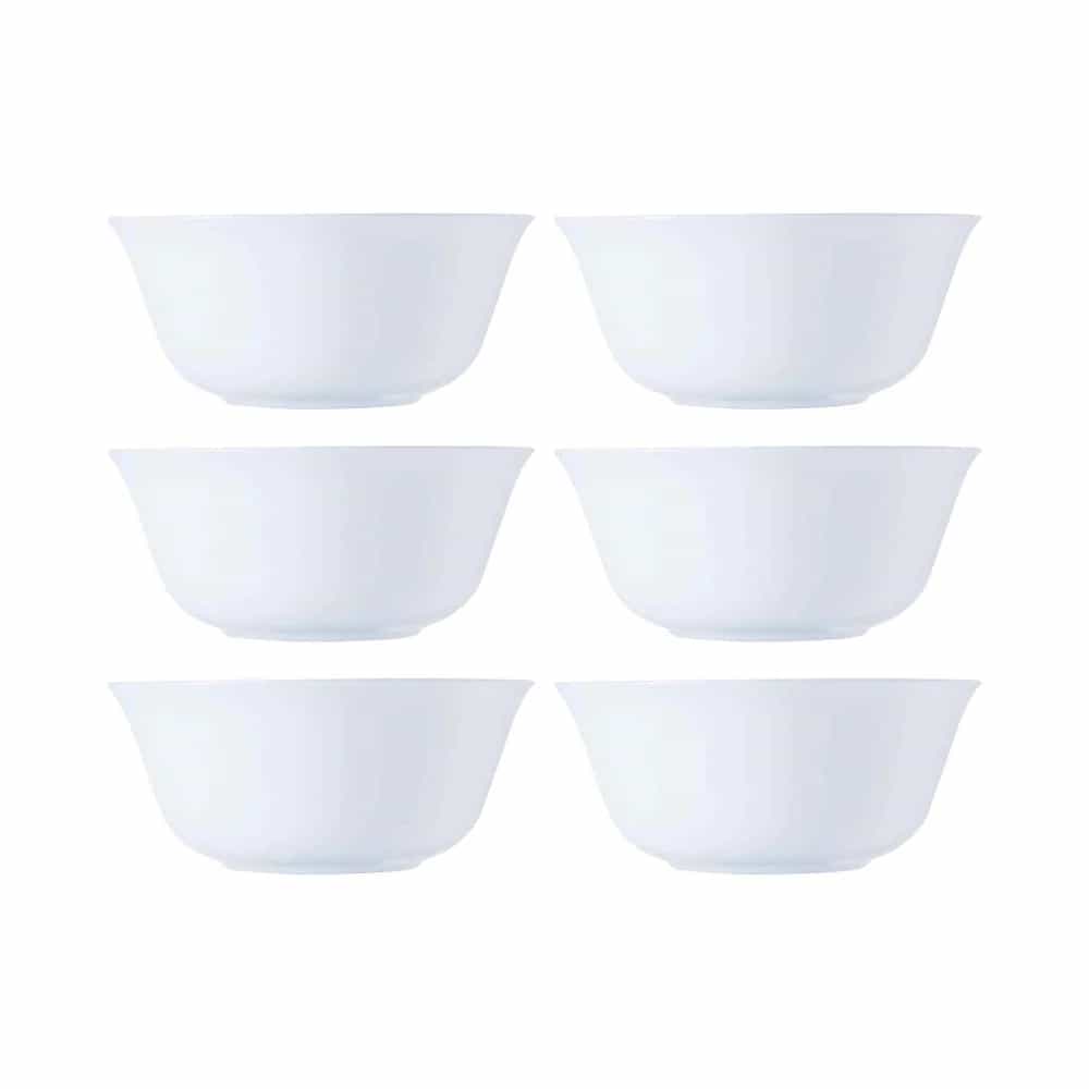 Bowl De Vidrio Blanco Luminarc Carine 330 Ml X6 Unid