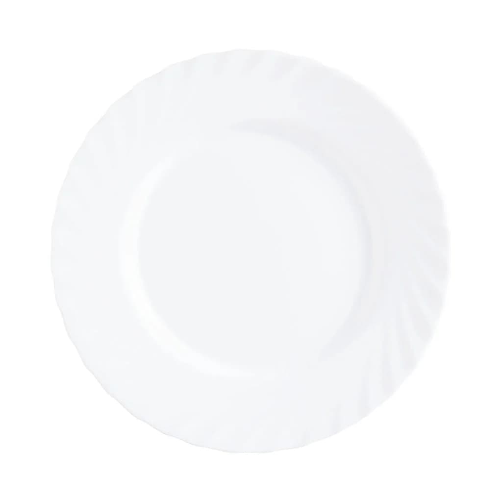 Plato Llano Vidrio Blanco Luminarc Trianon 24 Cm X6 Unid — imagen 2 de 3