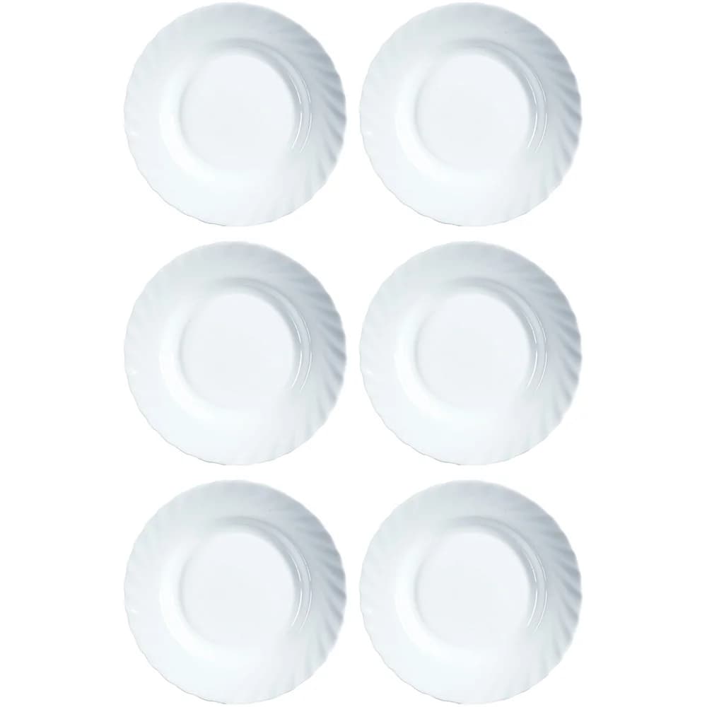 Plato Hondo Vidrio Blanco Luminarc Trianon 23 Cm X6 Unid — imagen 1 de 2