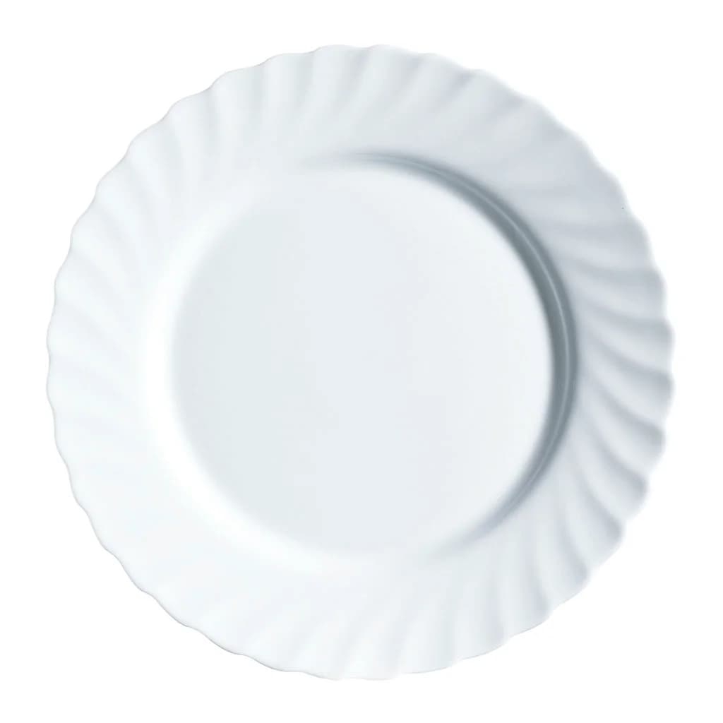 Plato Llano Vidrio Blanco Luminarc Trianon 27 Cm X6 Unid — imagen 2 de 3