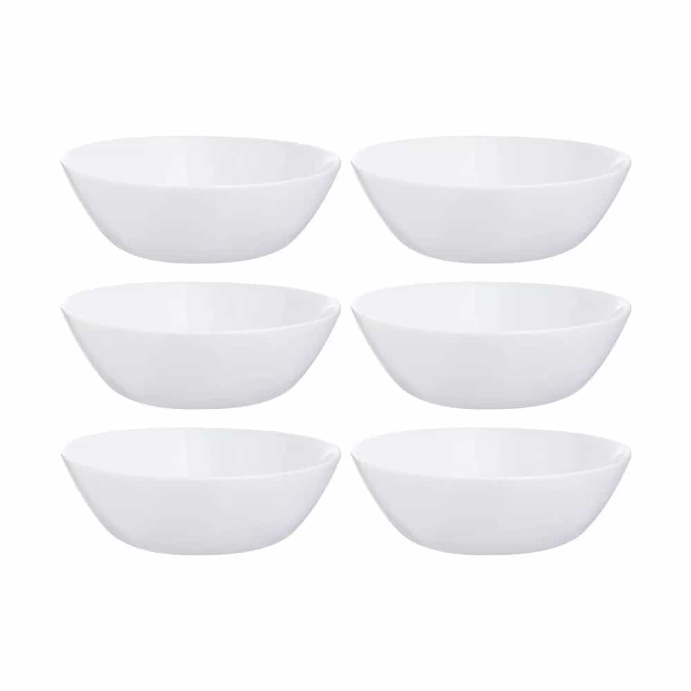 Bowl De Vidrio Blanco Luminarc Zelie 16 Cm X 5 Cm X6 Unid