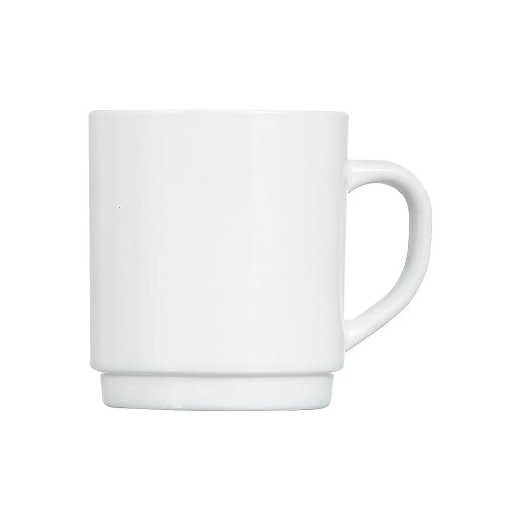 Taza De Vidrio Blanco Mug Apilable Luminarc 290 Ml X6 Unid — imagen 2 de 2