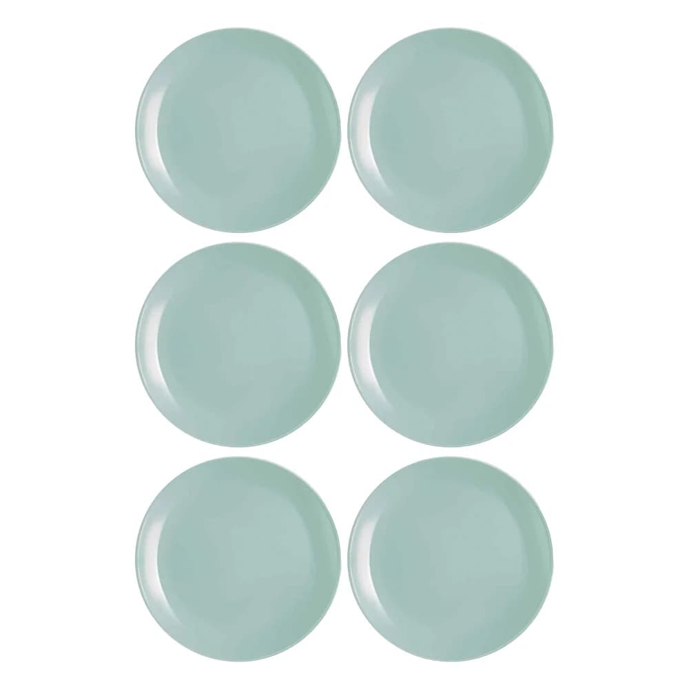 Plato Postre Vidrio 19 Cm Luminarc Diwali X6 Unid Turquesa — imagen 1 de 4