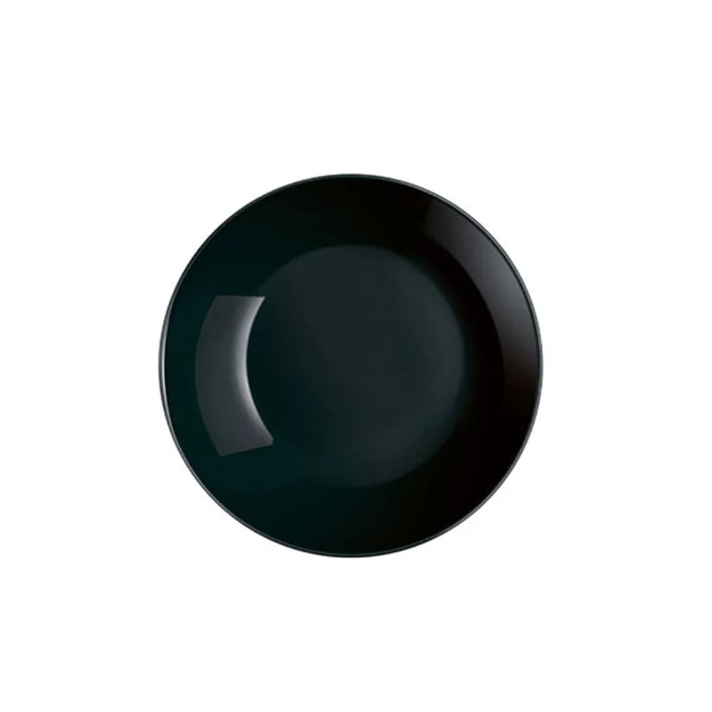 Plato Hondo Vidrio 20 Cm Luminarc Negro Diwali X6 Unid — imagen 2 de 3